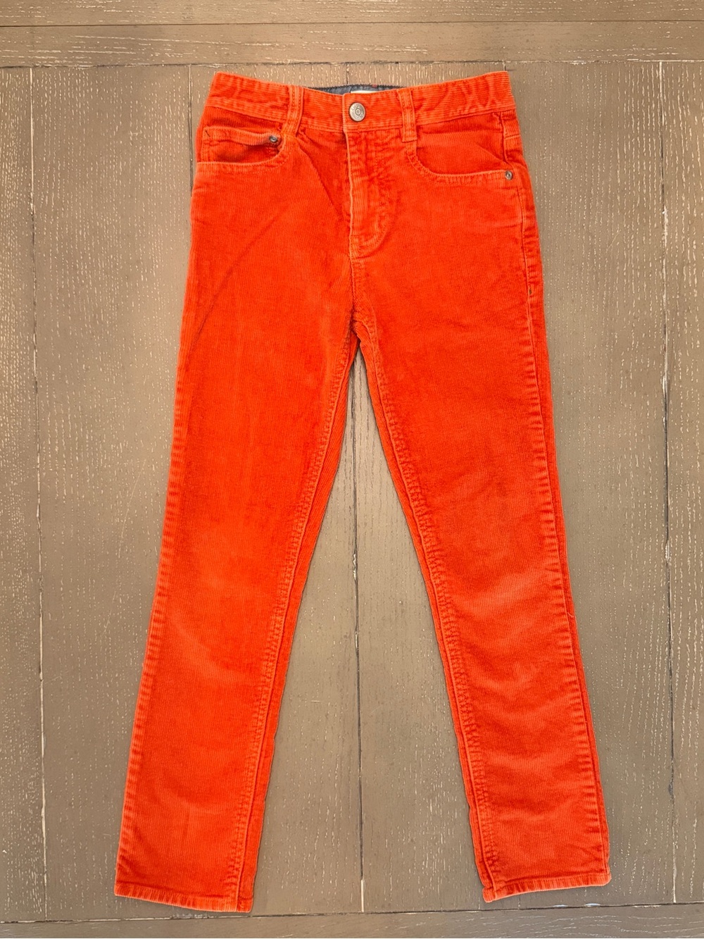 Mini Boden Youth Boys’ Orange Corduroy Stretch Slim-Fit Pants • Size 9 (M) - Picture 3 of 14